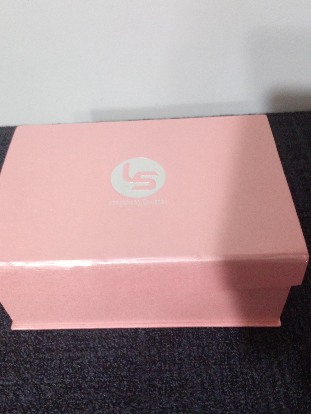 Branded Pink Decorative Storage Box With Diamond Crystal Paperweight